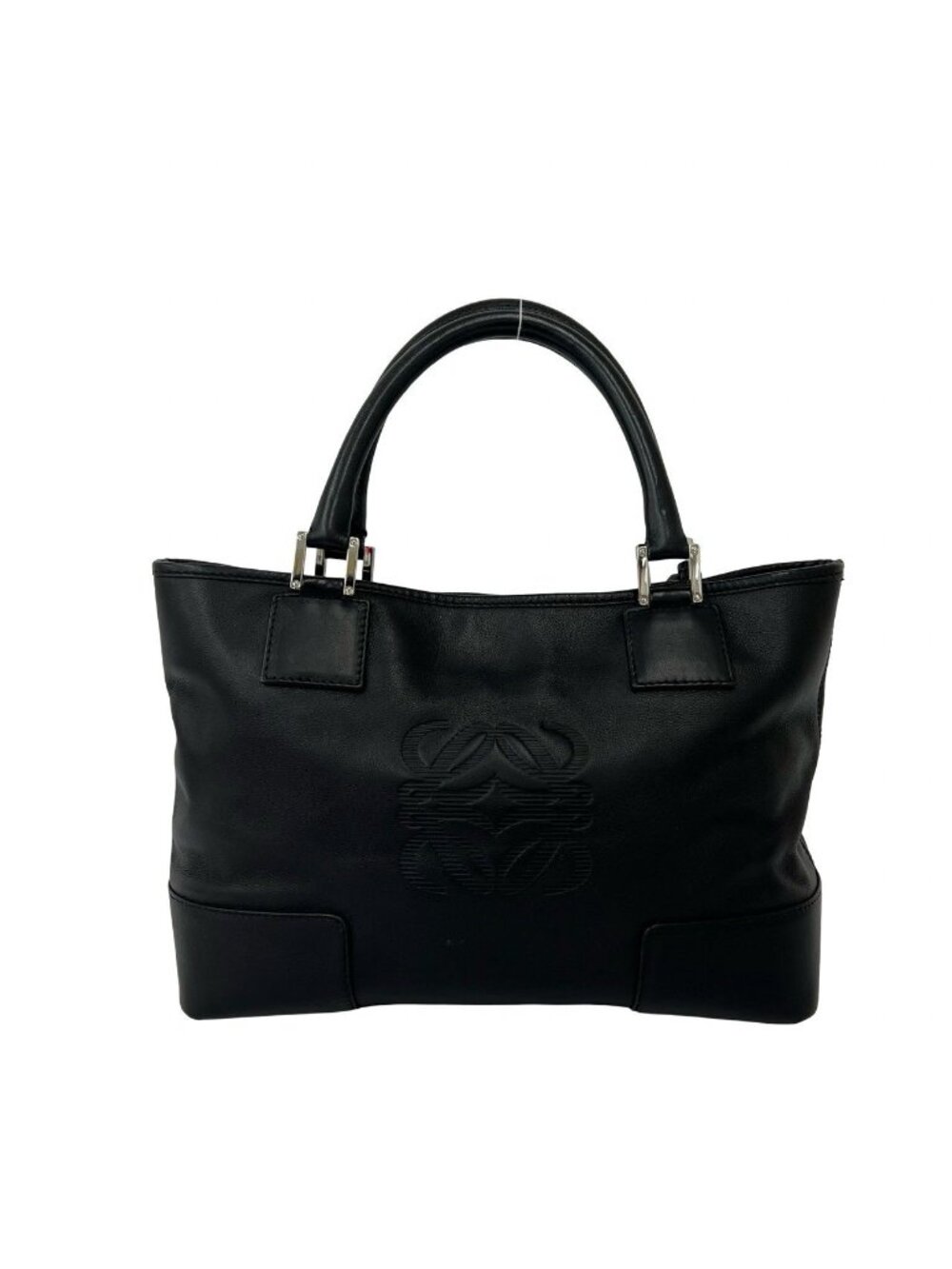Loewe Key with Cadena Anagram Logo Leather Handbag Mini Tote Black - Picture 3 of 10